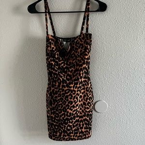 PLT cheetah mini dress